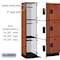 Salsbury Industries 3 Tier Designer Locker, 54"Wx76"Hx18"D, 9 Door, Cherry 18-23368CHE - alternate 3